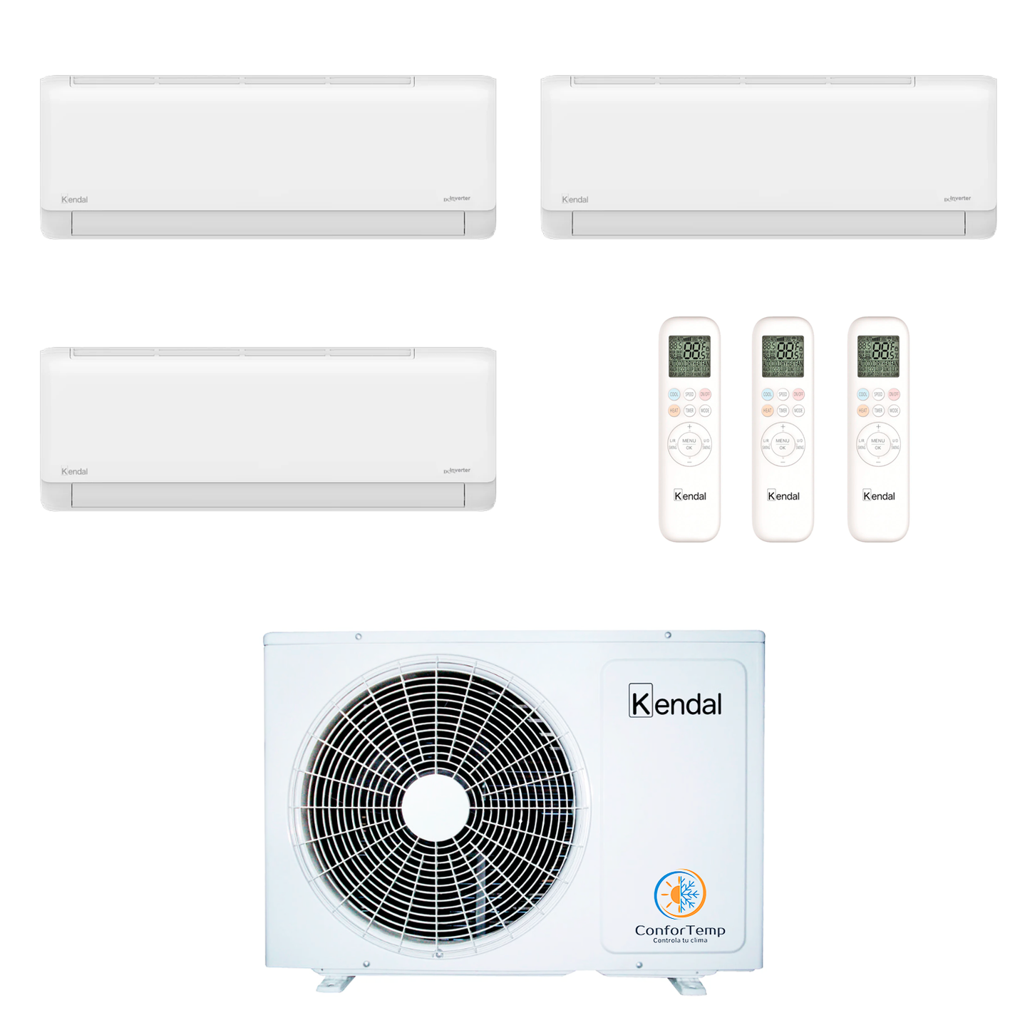 Multi-Split Wifi Inverter R32 7.000 + 9.000 + 18.000 BTU (UE 27.000 BTU) - Kendal