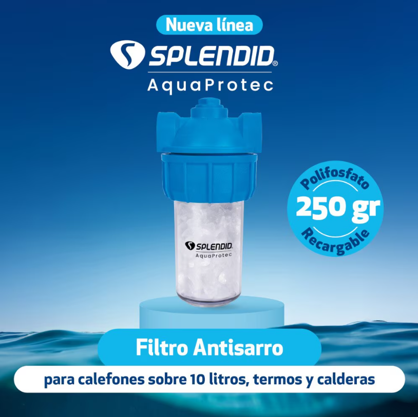 Filtro Antisarro para Calefont, Termo y Caldera Splendid AquaProtec