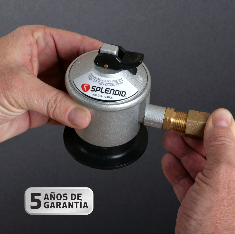 Regulador De Gas Licuado Splendid De 5-11-15kg Con Flexible