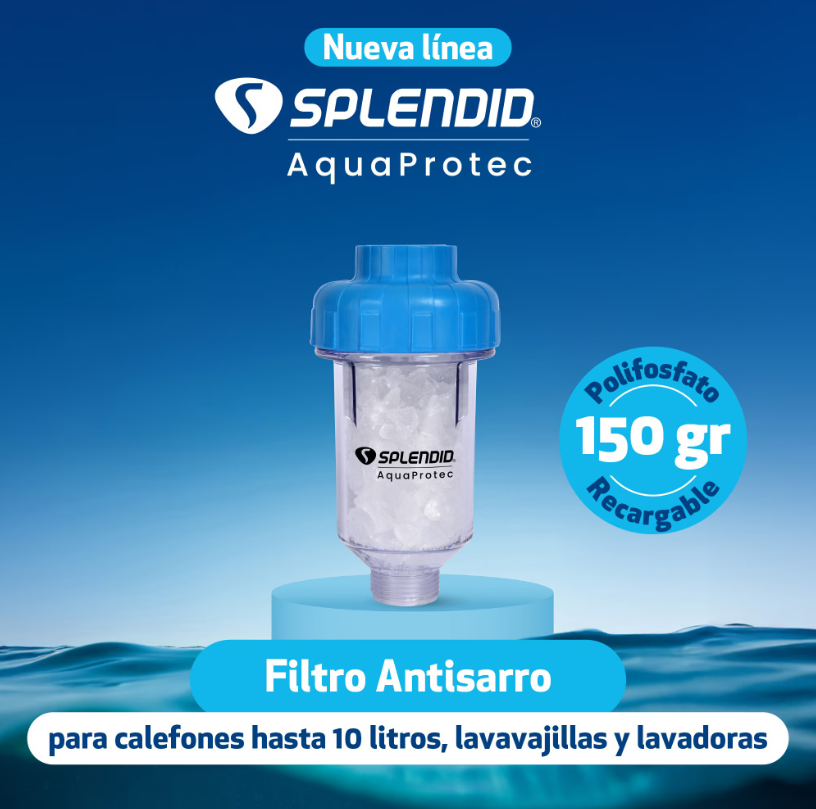 Filtro Antisarro para Calefont, Lavadora y Lavavajillas Splendid AquaProtec