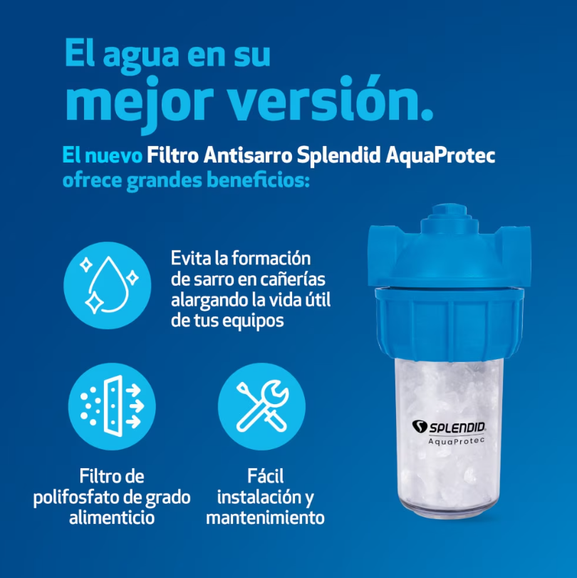 Filtro Antisarro para Calefont, Termo y Caldera Splendid AquaProtec