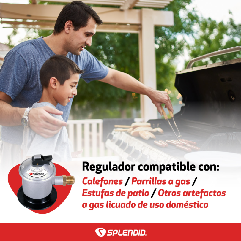 Regulador De Gas Licuado Splendid De 5-11-15kg Certificado