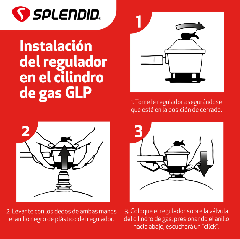 Regulador De Gas Licuado Splendid De 5-11-15kg Certificado