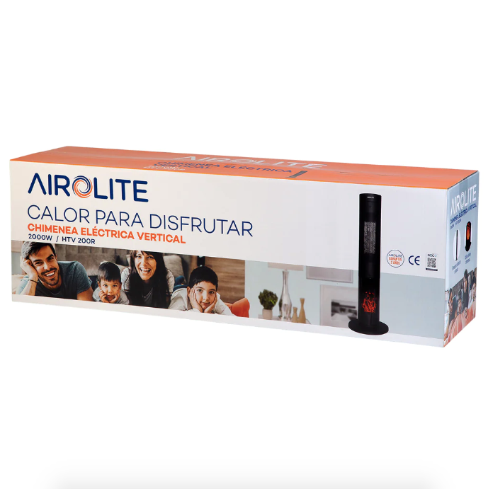 Chimenea eléctrica vertical HTV 200R 2.000W - Airolite