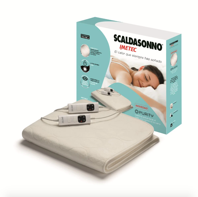 Calientacama Purity antibacteriano 2 Plazas 150X160 cm - Scaldasonno