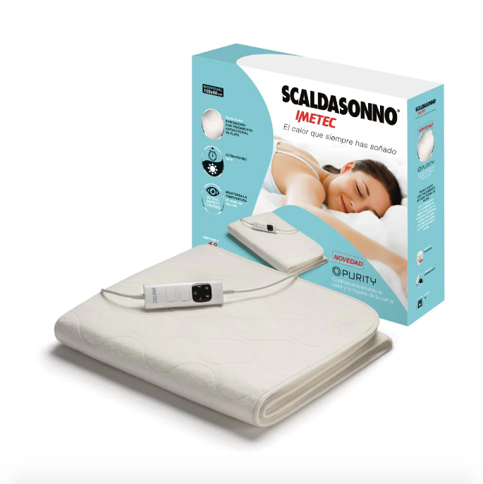 Calientacama Purity antibacteriano 1 Plaza 150X80 cm - Scaldasonno