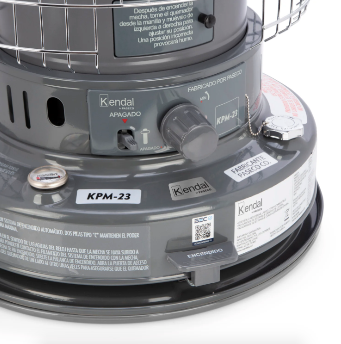 Estufa a parafina KPM-23 Gris - Kendal