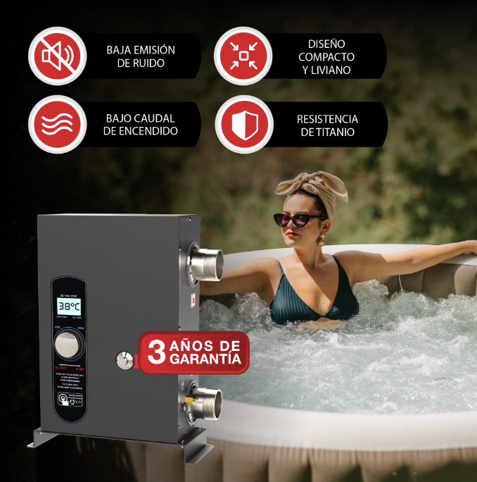 Calentador Eléctrico para Piscina, Jacuzzi y Spa E3T 11kW - Rheem