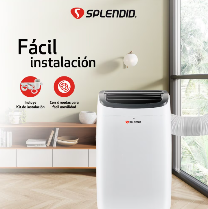 Aire Acondicionado Portátil 9.000 Btu Frío y Calor WIFI - Splendid