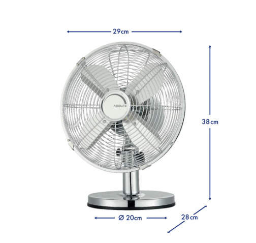 VENTILADOR SOBREMESA 10" METAL AIROLITE