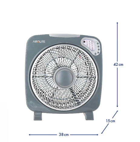 VENTILADOR PISO/MESA 12" C/R Y TIMER AIROLITE