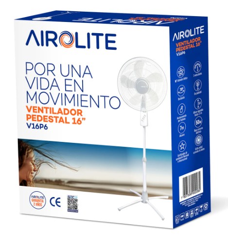 VENTILADOR DE PEDESTAL 16” AIROLITE