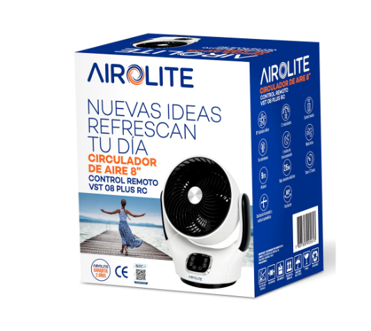 VENTILADOR 360° TURBO 8" AIROLITE