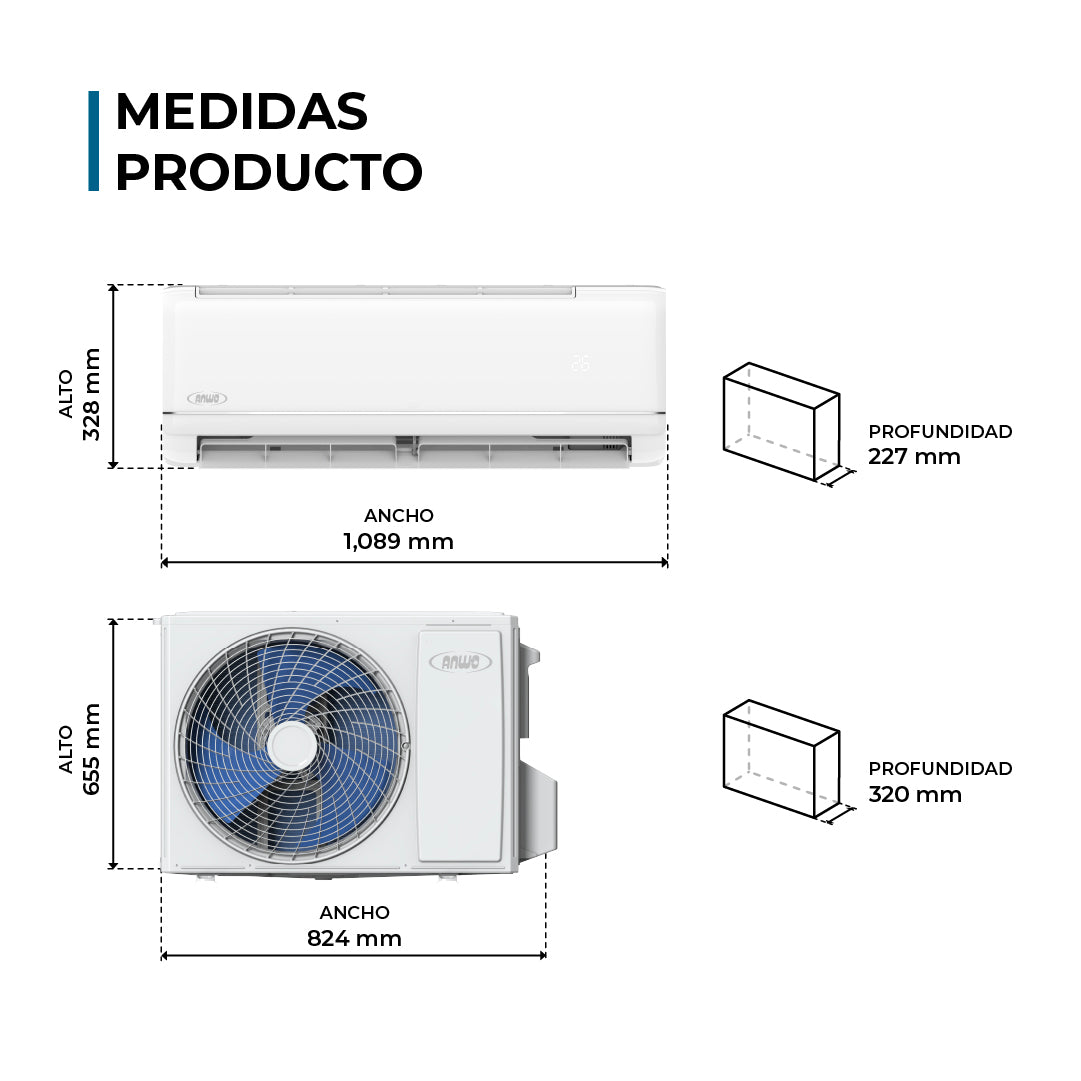 Aire acondicionado ANWO New Ecoflow 24.000 BTU - imagen 5