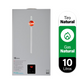 Calefont Digital 10 litros Gas natural Tiro forzado Rheem