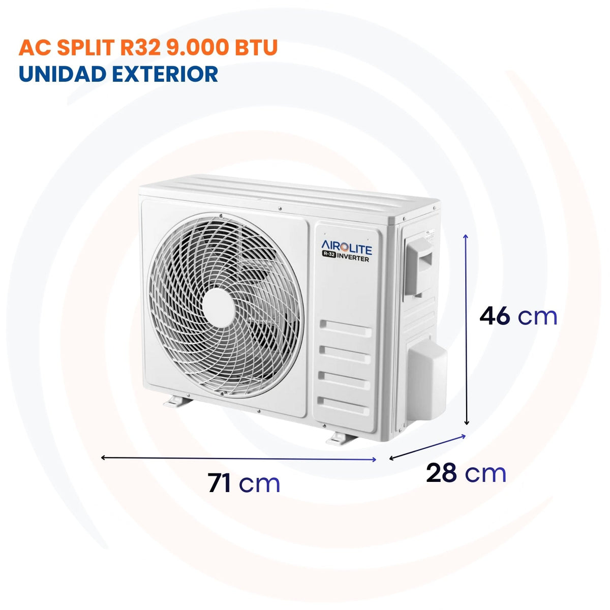 AIRE ACONDICIONADO SPLIT MURO FRÍO-CALOR 9000 BTU INV AIROLITE - imagen 6