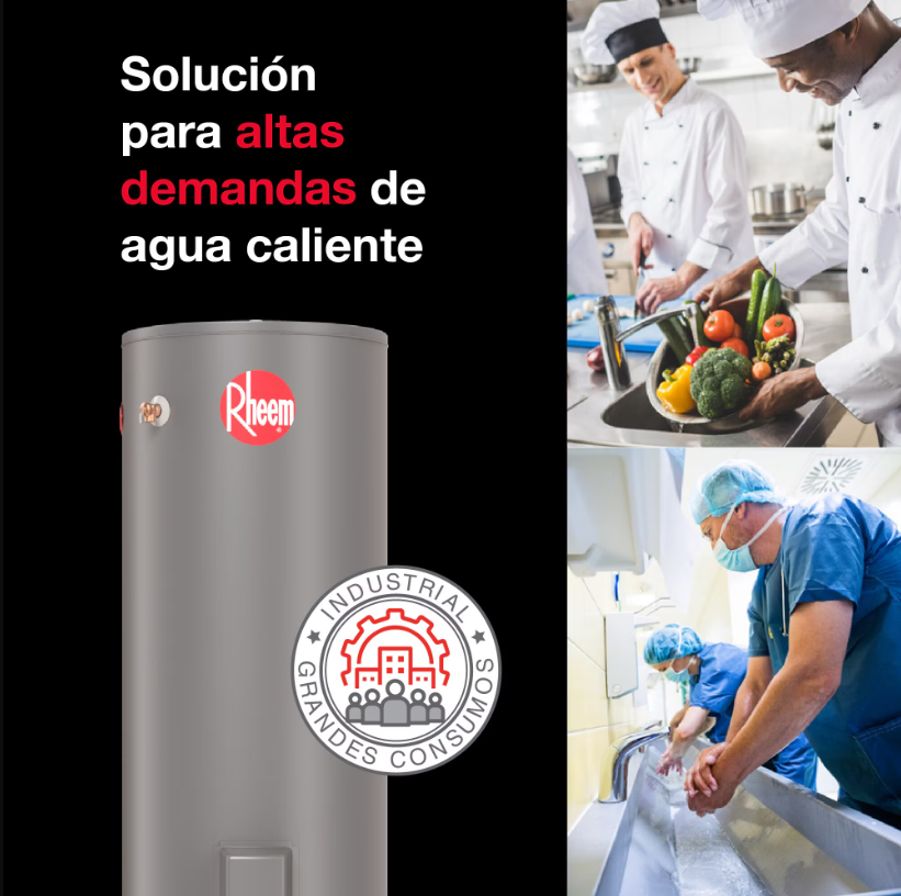 Termo eléctrico de piso 500 litros 380V 6kW Rheem