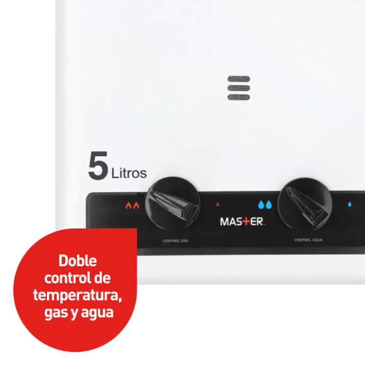 Calefont 5 Litros Tiro Natural Gas Licuado Master - Splendid