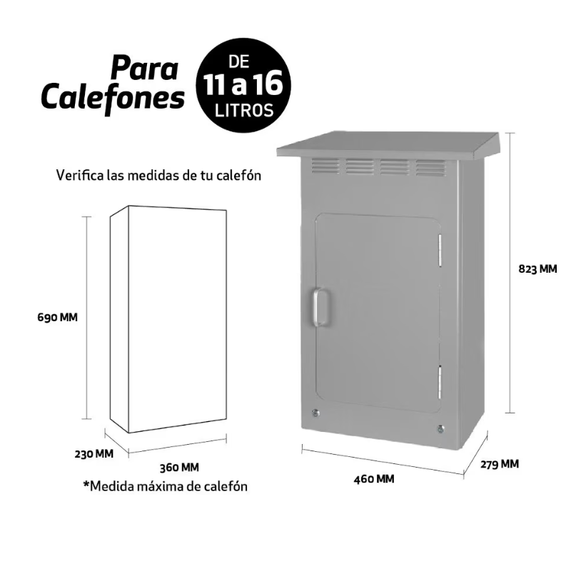 Gabinete Premium para Calefont de 11 a 16 litros
