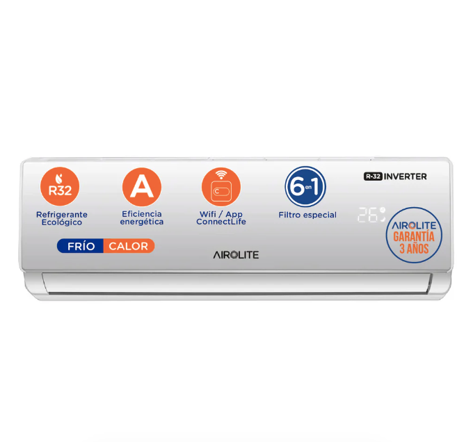 Aire Acondicionado 12.000 BTU AASMI 12 ATI Inverter Wifi R32 - Airolite