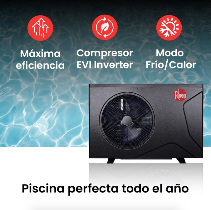 Bomba de calor / Calentador de Piscina Full Inverter Crosswind 32m3 9,5kW - Rheem