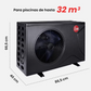 Bomba de calor / Calentador de Piscina Full Inverter Crosswind 32m3 9,5kW - Rheem
