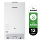 Calefont 13 Litros Tiro Natural Gas Natural Master - Splendid