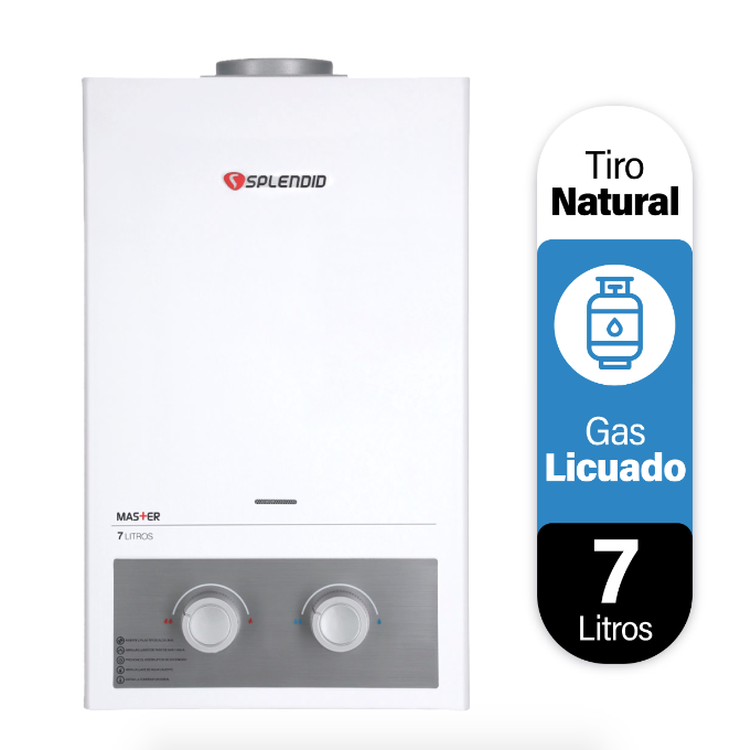 Calefont 7 Litros Tiro Natural Gas Licuado Master - Splendid