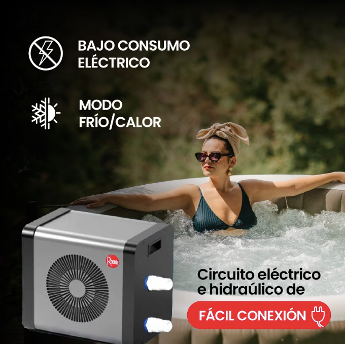 Bomba de calor / Calentador de Piscina pequeña Crosswind 20 m3 5kW - Rheem