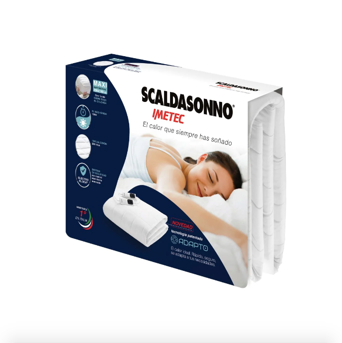 Calientacama Maxi Adapto 100% algodón 2 Plazas 200X150 cm - Scaldasonno