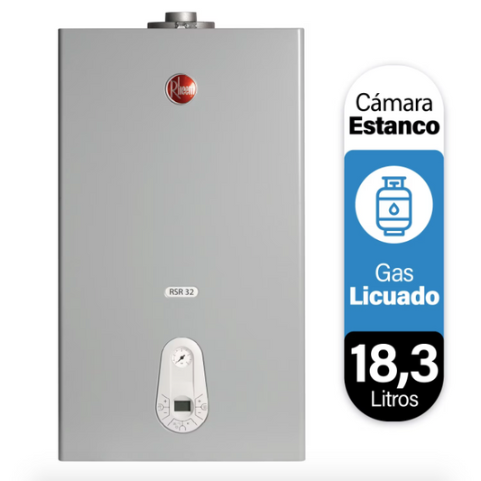 Caldera Mixta Cámara Estanco Gas Licuado 28.000 / 18 Litros - Rheem