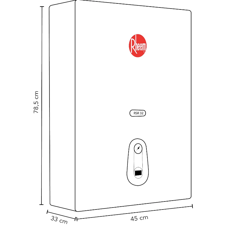 Caldera Mixta Cámara Estanco Gas Natural 28.000 / 18 Litros - Rheem