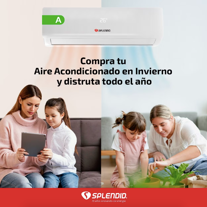 Aire Acondicionado 12.000 btu On/Off R410A - Splendid