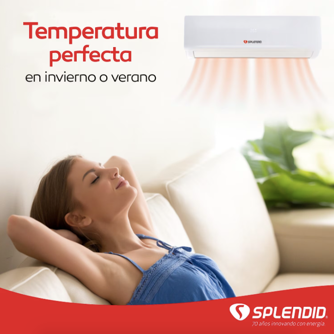 Aire Acondicionado 9.000 btu On/Off R410A - Splendid