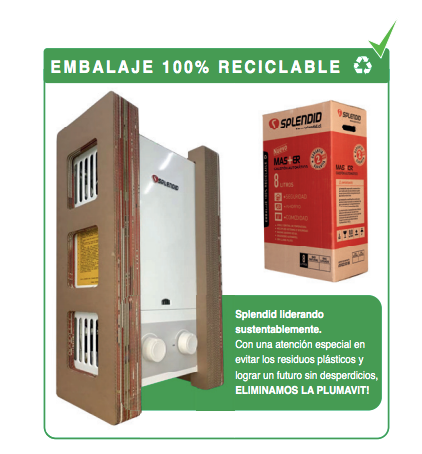 Calefont 8 Litros Tiro Natural Gas Licuado Master - Splendid