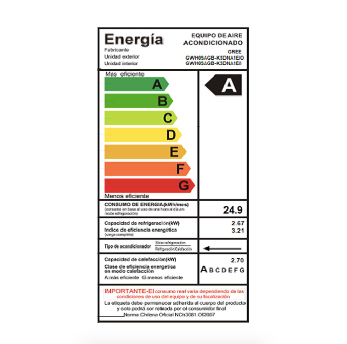 Aire Acondicionado 9.000 BTU Inverter Wifi - Gree