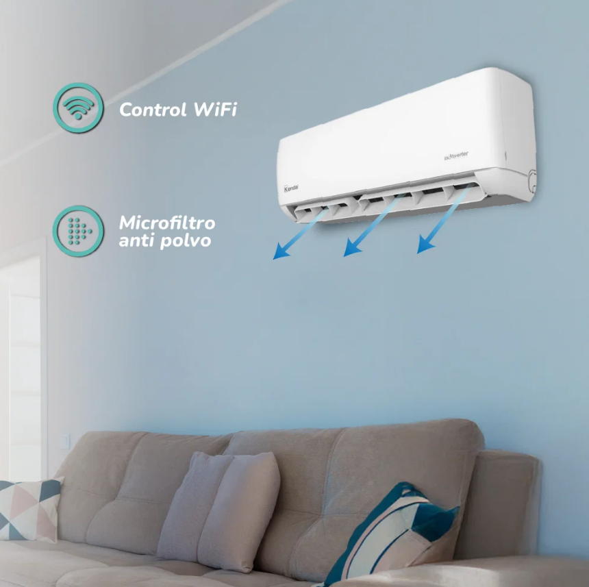 Aire Acondicionado Split muro INVERTER R32 WIFI 12.000 BTU R2-ASM Kendal