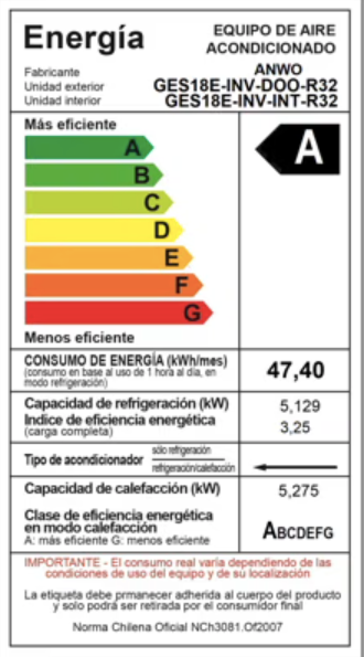 Aire Acondicionado 18.000 btu Inverter Wifi INFINITY R32 - Anwo