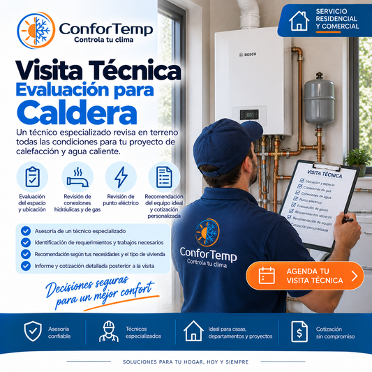 Servicio Visita técnica de evaluación para Instalación Caldera y calefacción centralizada