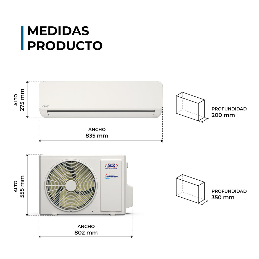 Aire acondicionado ANWO Ecoflow 18.000 BTU - imagen 5
