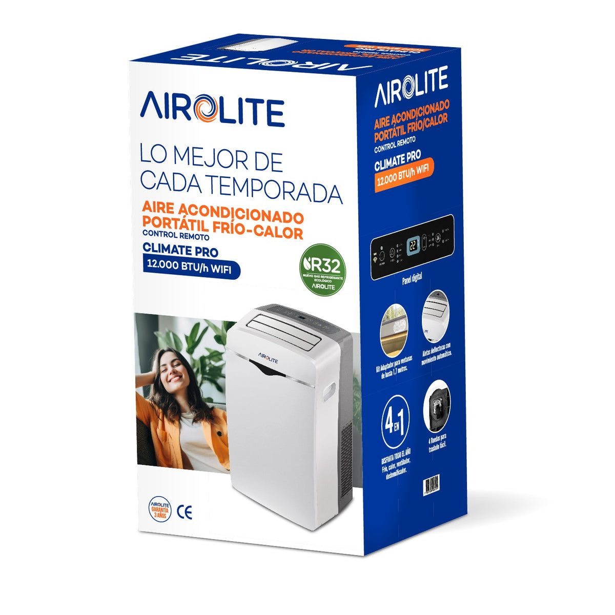 Aire Acondicionado Portátil Airolite Climate Pro 12000BTU WiFi Blanco - imagen 10