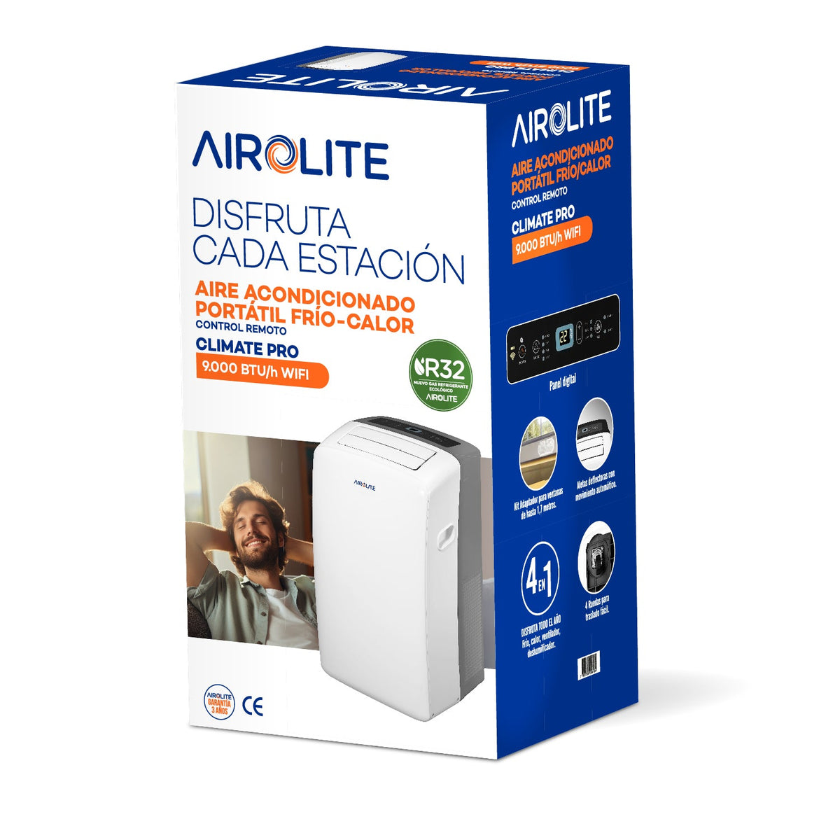 AIRE ACONDICIONADO PORTÁTIL AIROLITE CLIMATE PRO- 9000 BTU WIFI - imagen 11