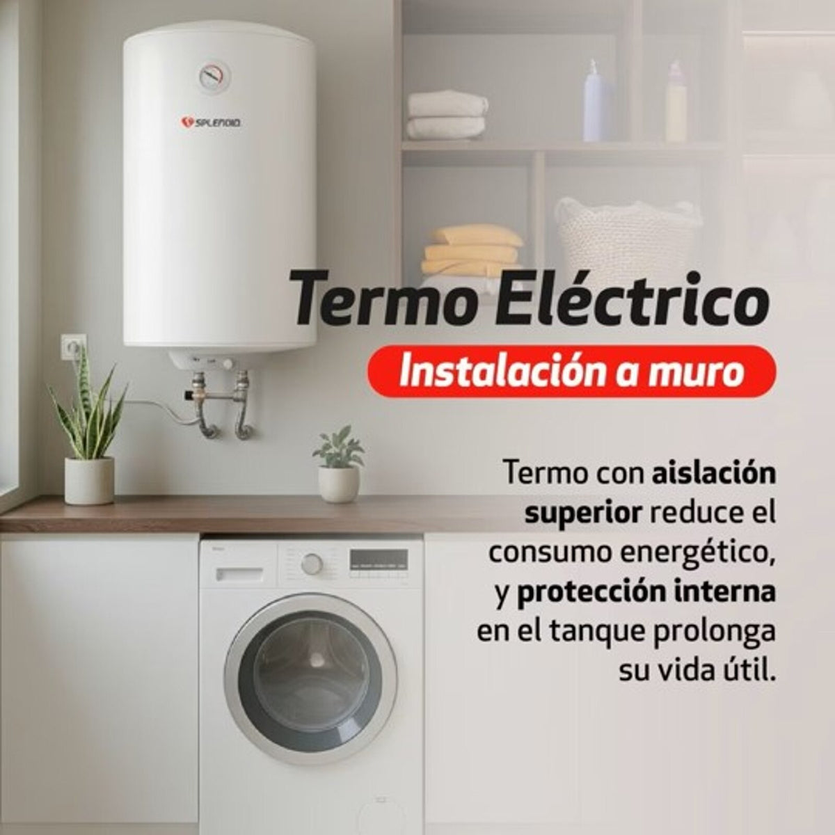Termo eléctrico mural Splendid 160 litros - imagen 3
