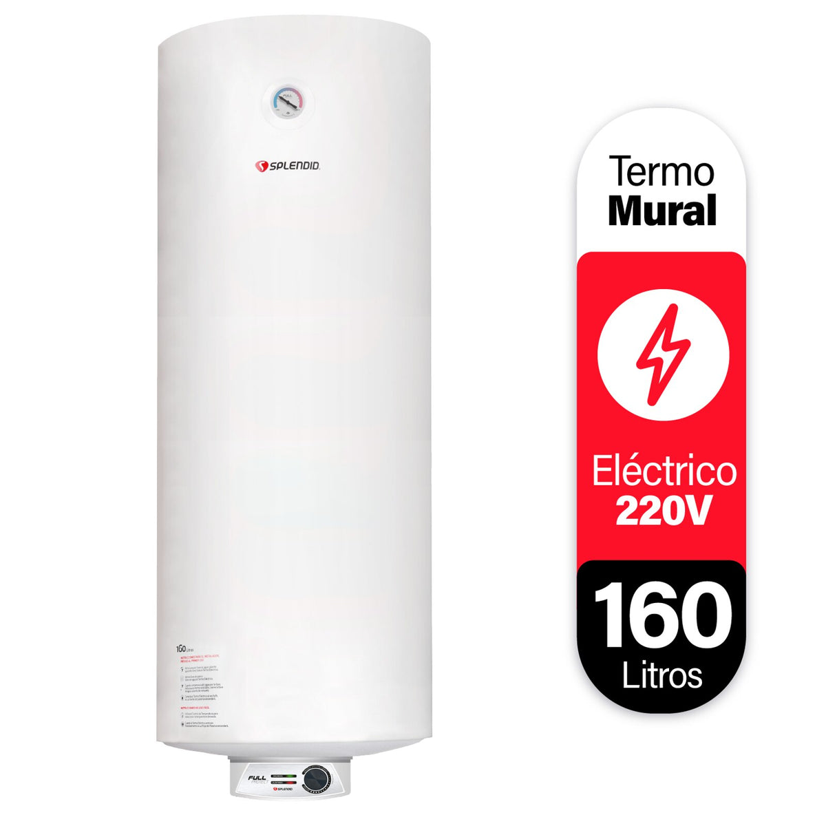 Termo eléctrico mural Splendid de 160 litros