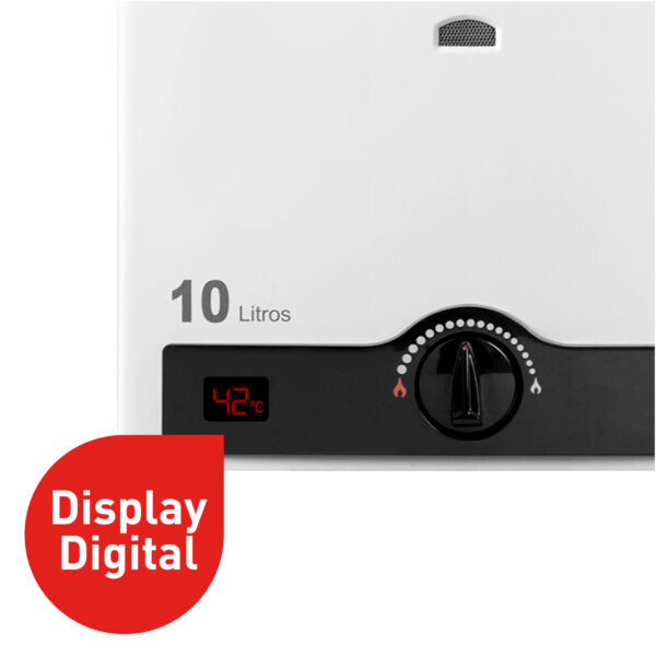 Calefont 10 Litros Tiro Natural Gas Natural Master - Splendid