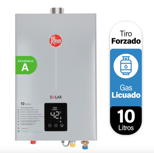 Calefont 10 Litros Tiraje Forzado Gas Licuado - Rheem