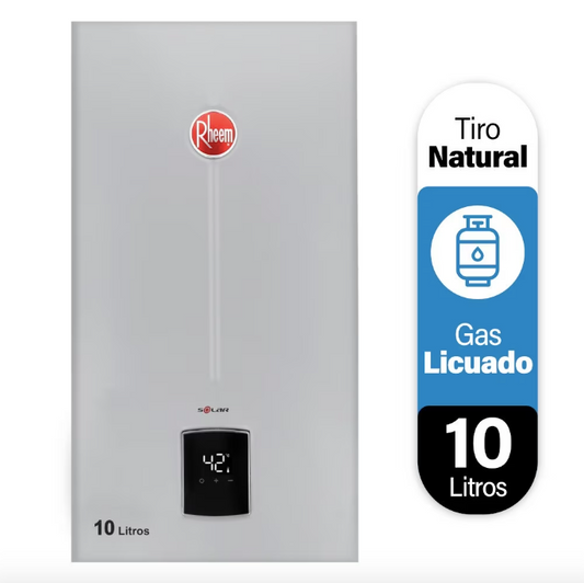 Calefont 10 Litros Tiraje Natural Gas Licuado / Prestige - Rheem