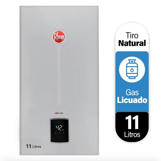 Calefont 11 Litros Tiraje Natural Gas Licuado / Prestige - Rheem