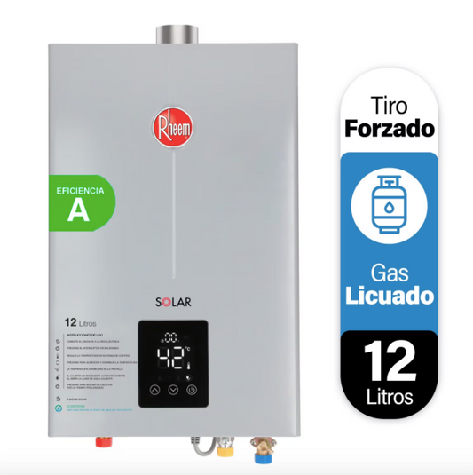 Calefont 12 Litros Tiraje Forzado Gas Licuado - Rheem