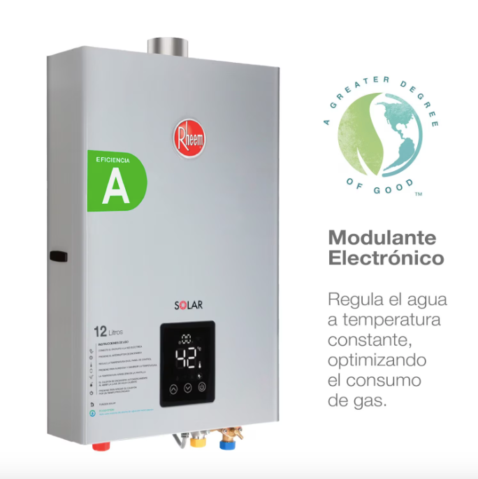 Calefont 12 Litros Tiraje Forzado Gas Natural - Rheem